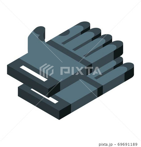 Hiking gloves icon, isometric style Hiking gloves icon, isometric style 69691189