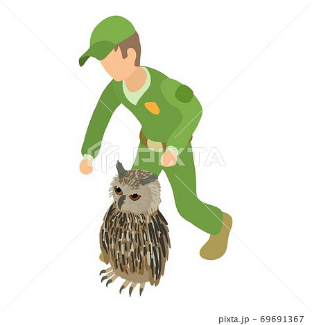 Ornithology icon, isometric style Ornithology icon, isometric style 69691367