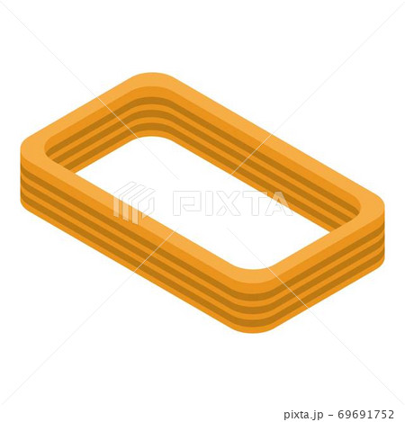 Cord coil icon, isometric style 69691752