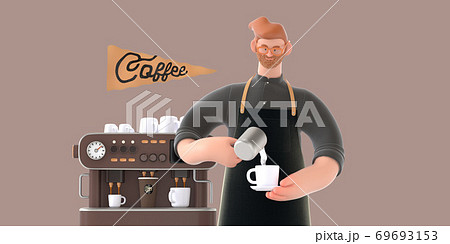 Coffee shop 3D illustartion Coffee shop 3D illustartion 69693153