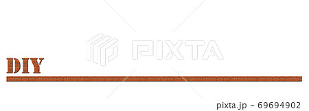 背景素材 Diy見出し罫線 コピースペースのイラスト素材