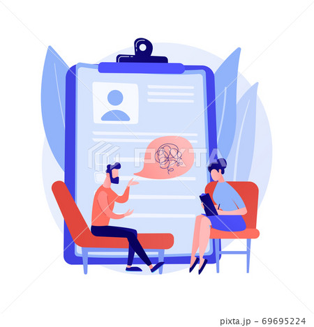 Psychologist service abstract concept vector illustration. Psychologist service abstract concept vector illustration. 69695224