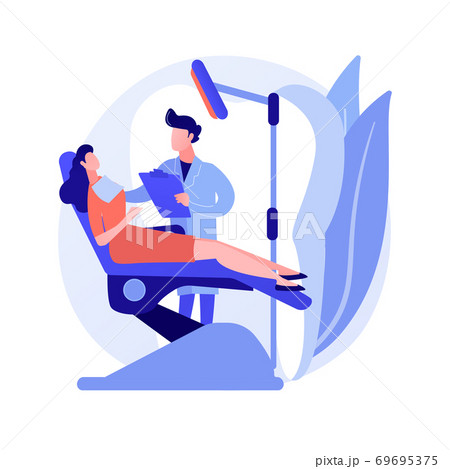 Dental treatment abstract concept vector illustration. 69695375