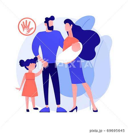 Parental responsibility abstract concept vector illustration. 69695645