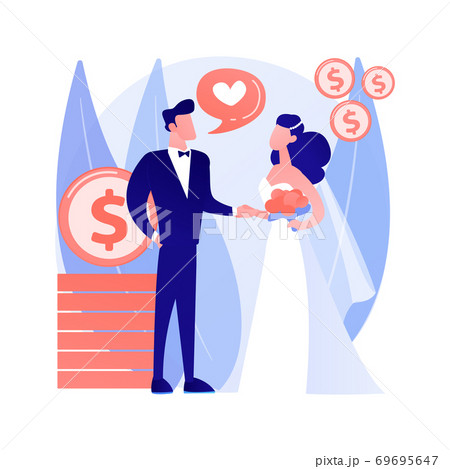 Marriage of convenience abstract concept vector illustration. 69695647