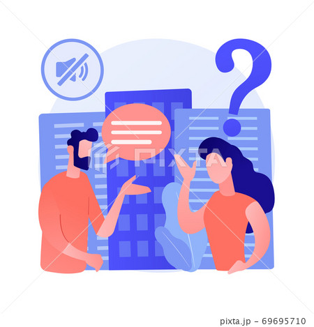 Deafness and hearing loss abstract concept vector illustration. Deafness and hearing loss abstract concept vector illustration. 69695710