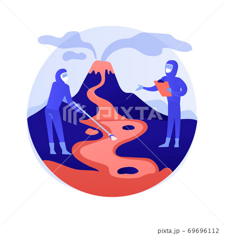 Volcanology abstract concept vector illustration. Volcanology abstract concept vector illustration. 69696112