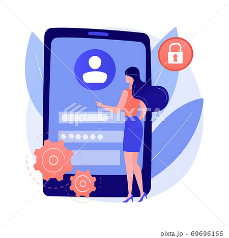 Sign in page abstract concept vector illustration. 69696166