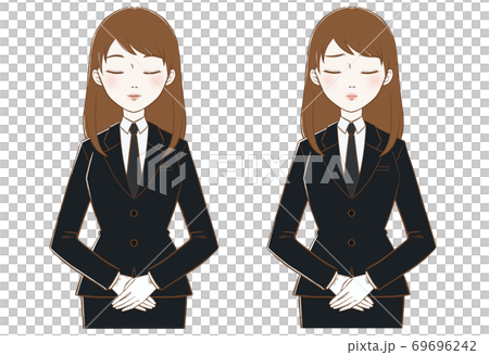 Female funeral staff, apology and apology 69696242