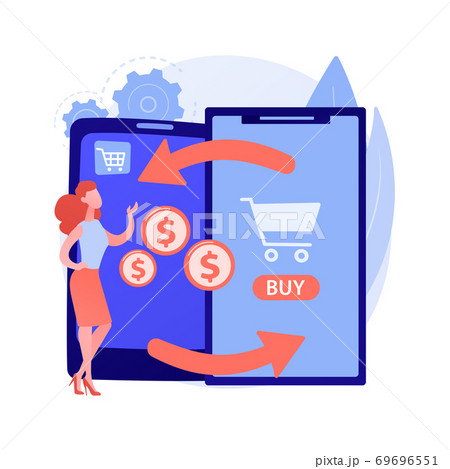 Mobile device trade-in abstract concept vector illustration. Mobile device trade-in abstract concept vector illustration. 69696551