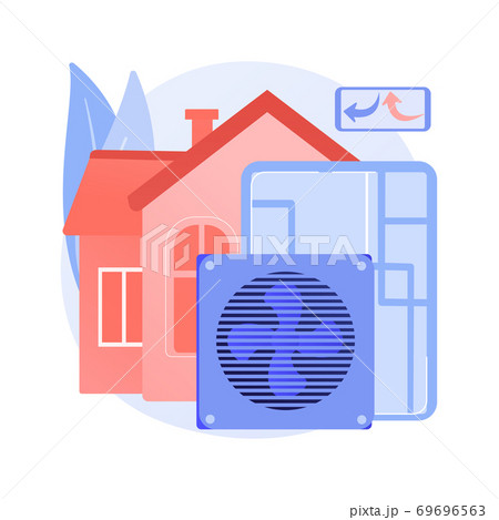Ventilation system abstract concept vector illustration. 69696563