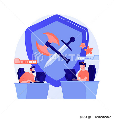 MMORPG abstract concept vector illustration. 69696902