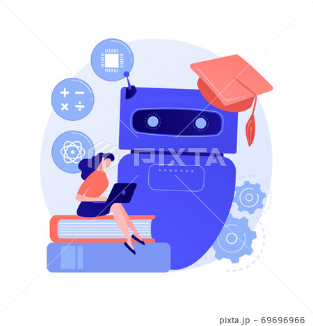 Chatbot self learning abstract concept vector illustration. 69696966