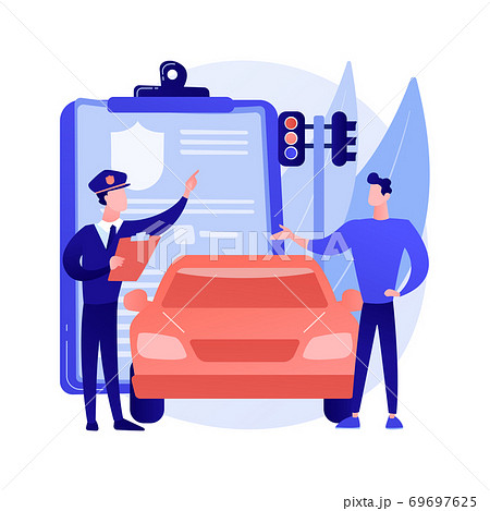 Traffic fine abstract concept vector illustration. 69697625