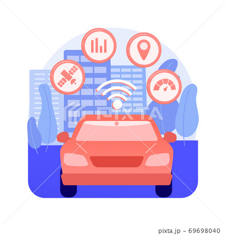 Intelligent transportation system abstract concept vector illustration. 69698040