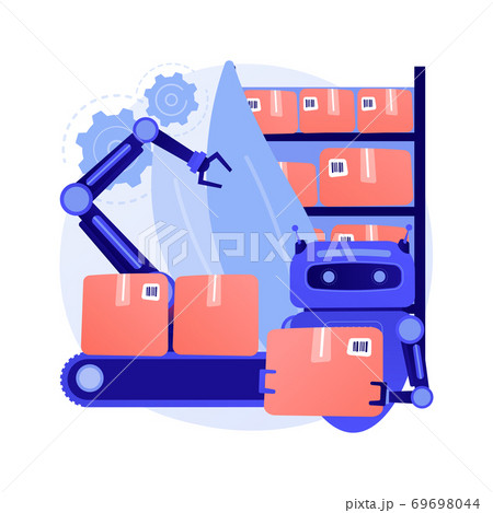 Warehouse robotization abstract concept vector illustration. 69698044