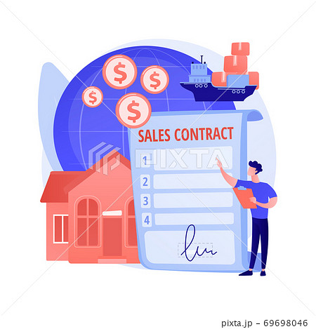 Sales contract terms abstract concept vector illustration. 69698046