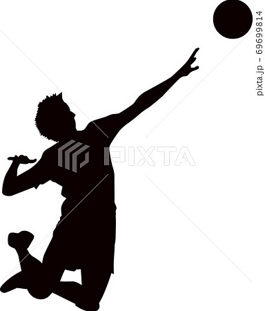 Volleyball Player Silhouette Stock Illustration
