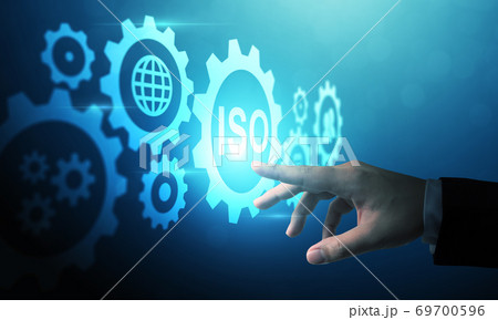 Concept of ISO standards quality control assurance warranty business technology 69700596