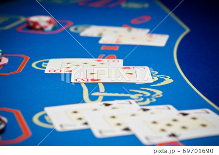 Playing cards game in casino, gambling ad Playing cards game in casino, gambling ad 69701690