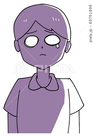 悲しい顔で涙目の看護師のイラスト素材