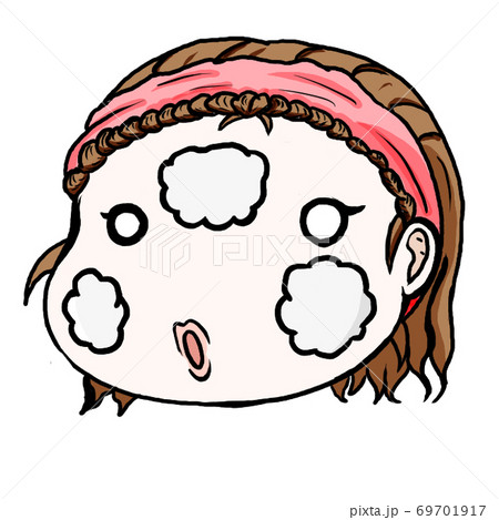 洗顔の泡を顔に乗せてる女性 69701917