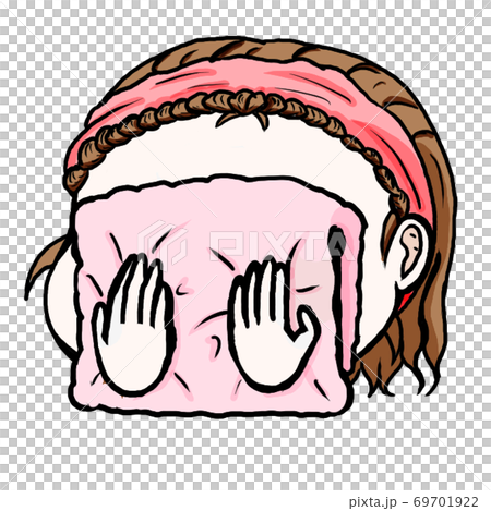 抹面孔的婦女與毛巾 抹面孔的婦女與毛巾 69701922