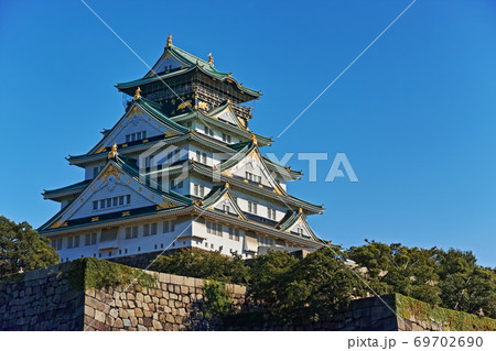 大阪城天守閣（北仕切門付近から見る） 69702690