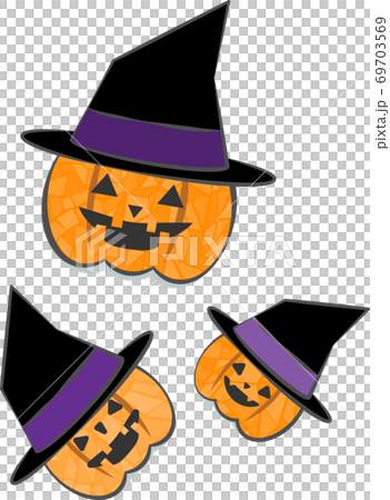 Jack-o-lanterns dancing happily Jack-o-lanterns dancing happily 69703569