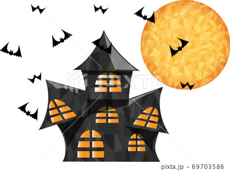ハロウィンの夜に満月に照らされるお屋敷 ハロウィンの夜に満月に照らされるお屋敷 69703586