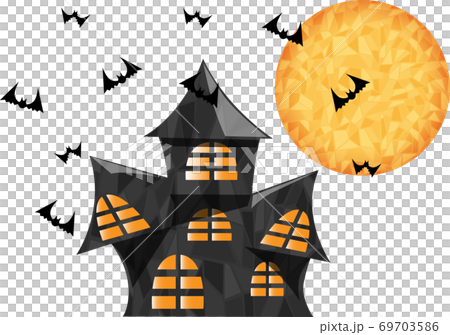 ハロウィンの夜に満月に照らされるお屋敷 ハロウィンの夜に満月に照らされるお屋敷 69703586