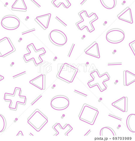 pattern circles square triangle circle in purple colors 69703989