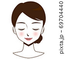 女性の顔、美容 69704440