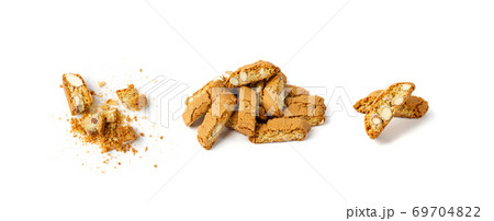 Biscotti Di Prato, Cantuccini or Cantucci Shortbread with Almond Biscotti Di Prato, Cantuccini or Cantucci Shortbread with Almond 69704822