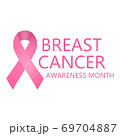 Pink ribbon symbol of the organizations supporting the program for the fight against breast cancer. 69704887