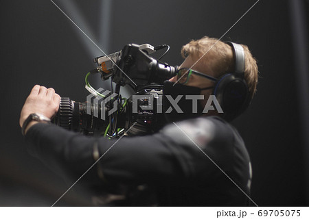 cameraman on the set of the ultimate fighting show. 69705075