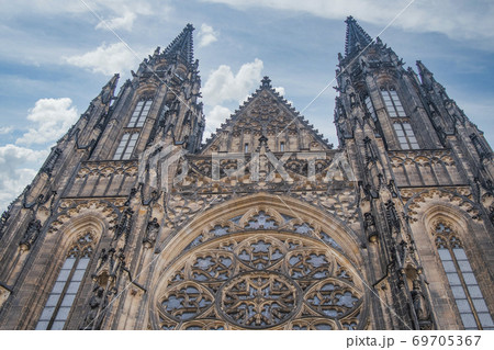Vltava river and St.Vitus Cathedral in Prague Vltava river and St.Vitus Cathedral in Prague 69705367