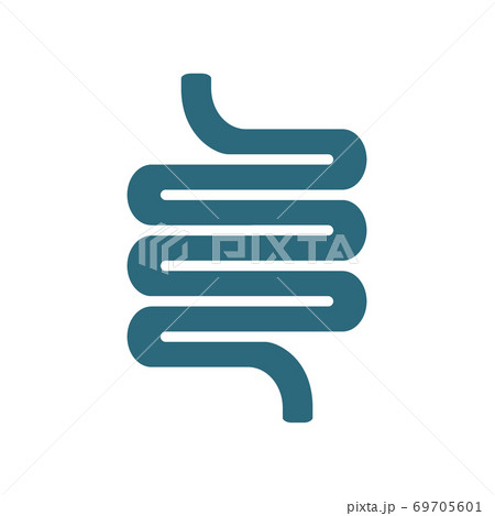 Human intestine colored icon. Healthy internal organ symbol 69705601