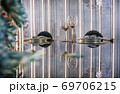 Empty glasses set in a modern restaurant 69706215