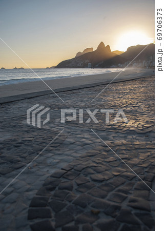 Ipanema beach in Rio de Janeiro during COVID-19. 69706373