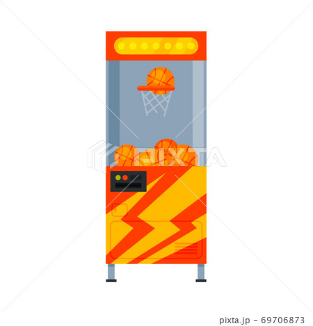 Basketball Game Machine, Amusement Gaming Machinery Vector Illustration 69706873