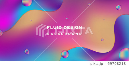 Fluid background wave shape sphere colorful design Fluid background wave shape sphere colorful design 69708218