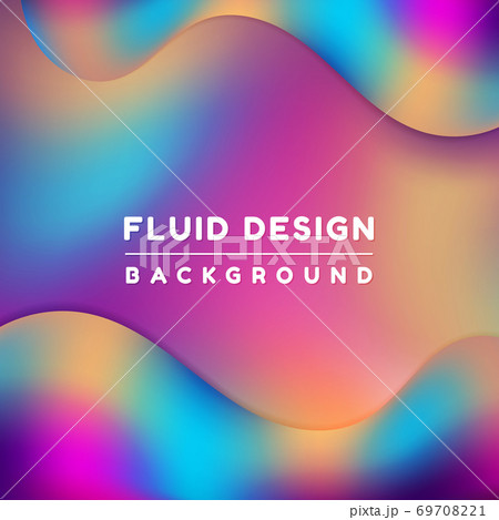 Fluid banner water flow rainbow color style 69708221