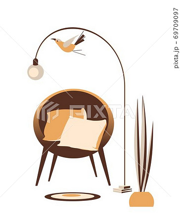 cute interior of a cozy room 69709097