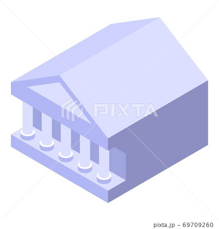 Bank building icon, isometric style Bank building icon, isometric style 69709260