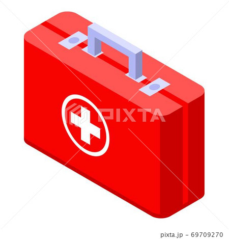 Family first aid kit icon, isometric style 69709270