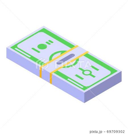 Money pack icon, isometric style 69709302