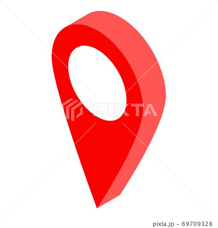 Gps pin map icon, isometric style 69709328