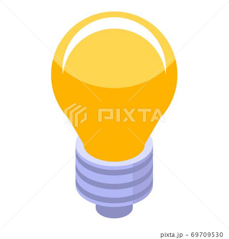 Light bulb icon, isometric style 69709530