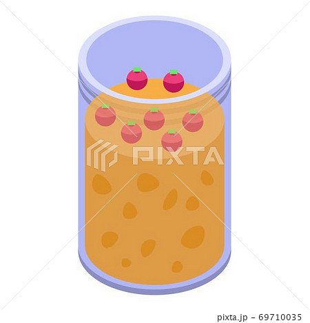 Muesli drink icon, isometric style 69710035